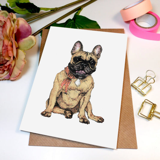French Bulldog Greeting Card - Fawn and Thistle
