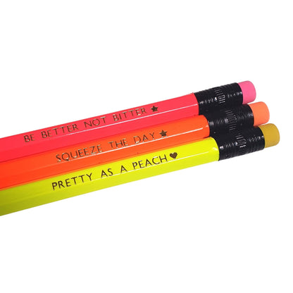 Fruity Puns Neon Pencil set - Fawn and Thistle