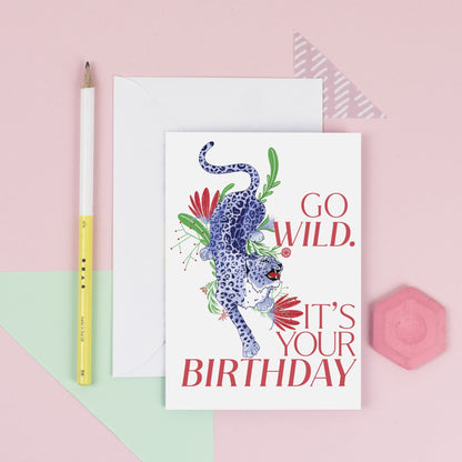 Go Wild Leopard Birthday Card - Fawn and Thistle