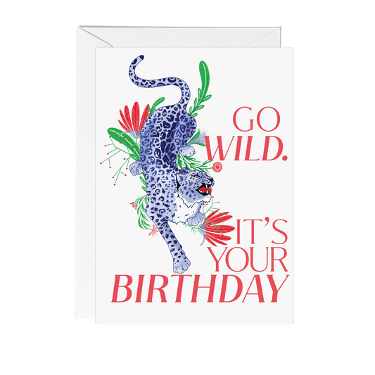 Go Wild Leopard Birthday Card - Fawn and Thistle