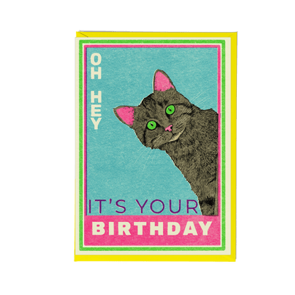 Happy Birthday Cat Greeting Card - Fawn and Thistle