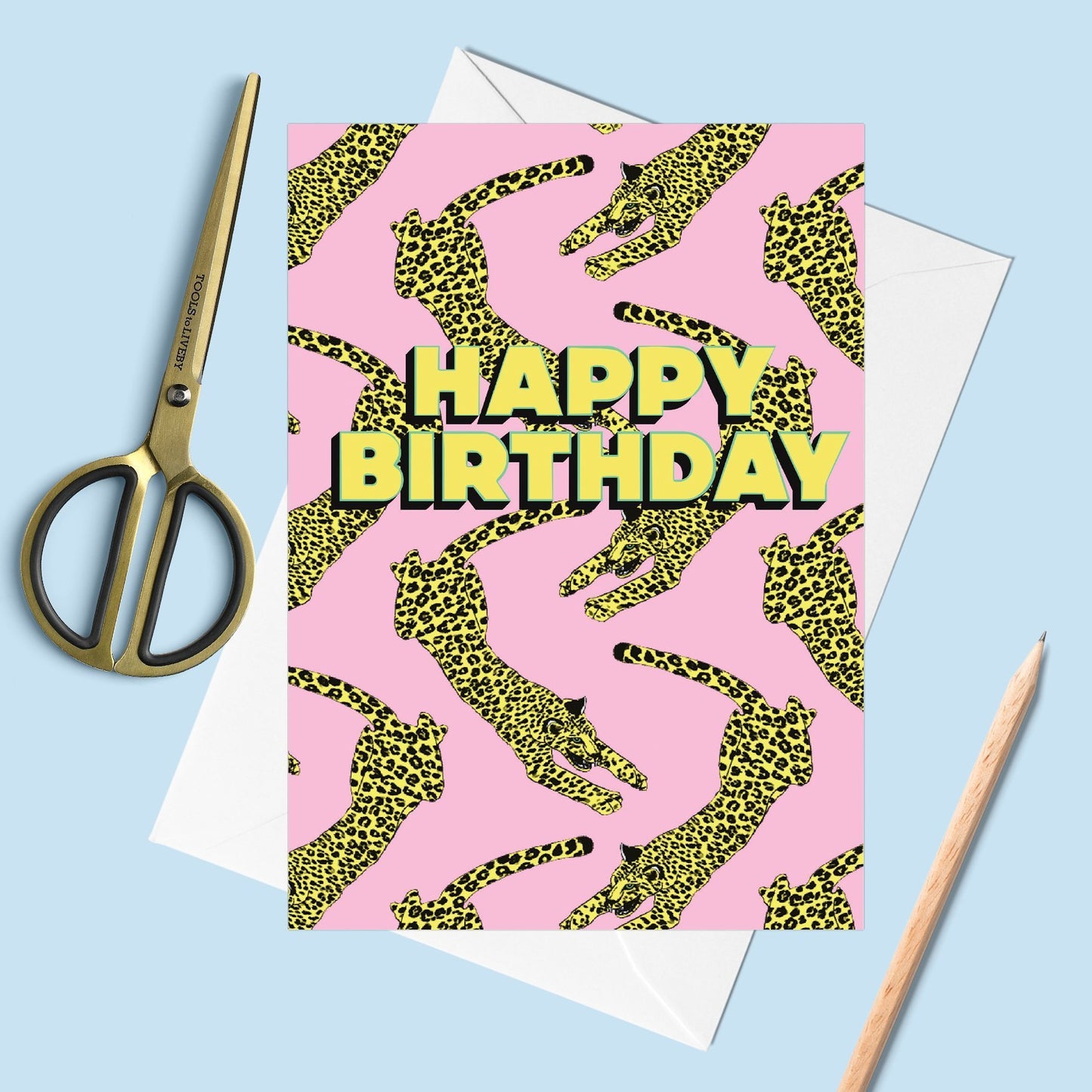 Happy Birthday Leopard Greetings Card - Fawn and Thistle