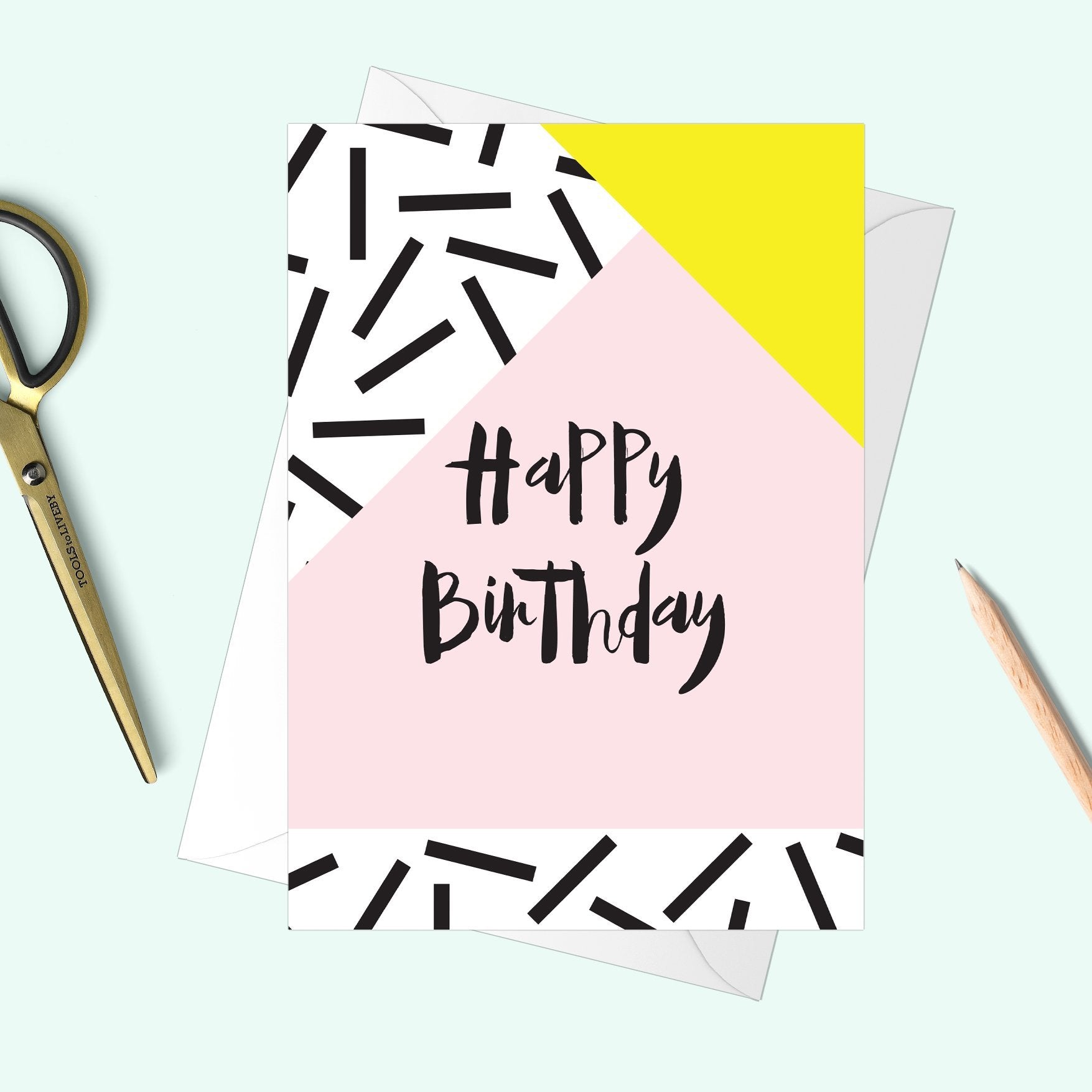 Happy Birthday Memphis Greeting Card - Fawn and Thistle