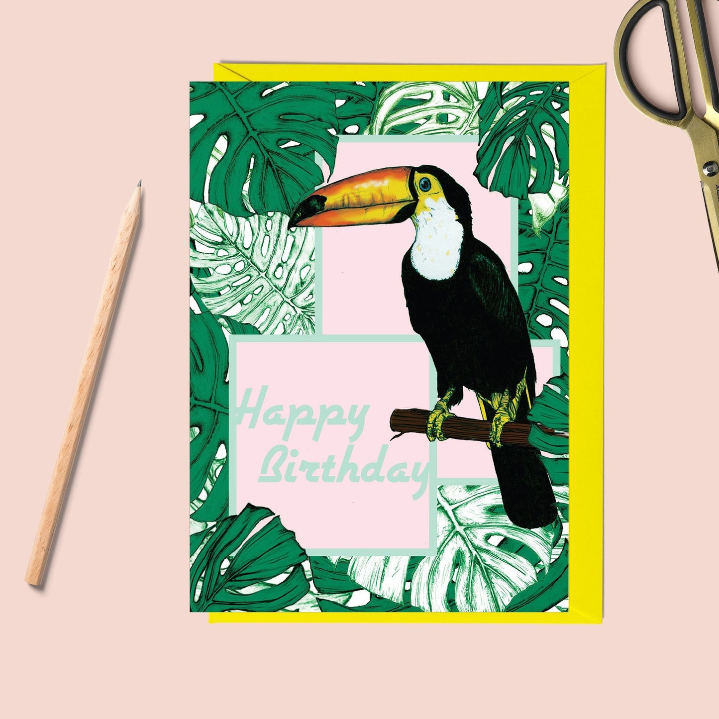 Happy Birthday Toucan Greeting Card - Fawn and Thistle