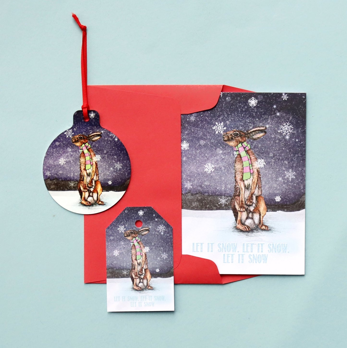 Hare Winter Wonderland Christmas Card - Fawn and Thistle