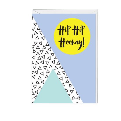 Hip Hip Hooray Memphis Greeting Card - Fawn and Thistle