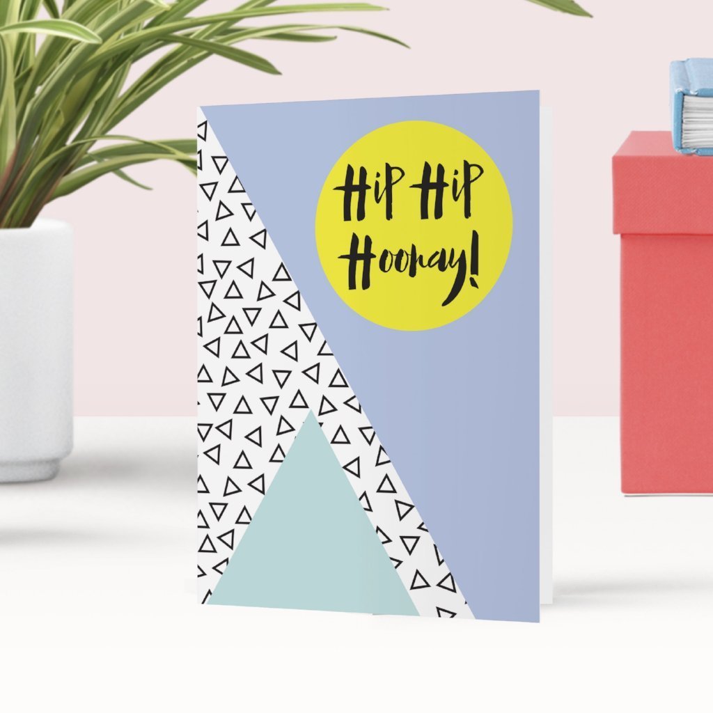 Hip Hip Hooray Memphis Greeting Card - Fawn and Thistle