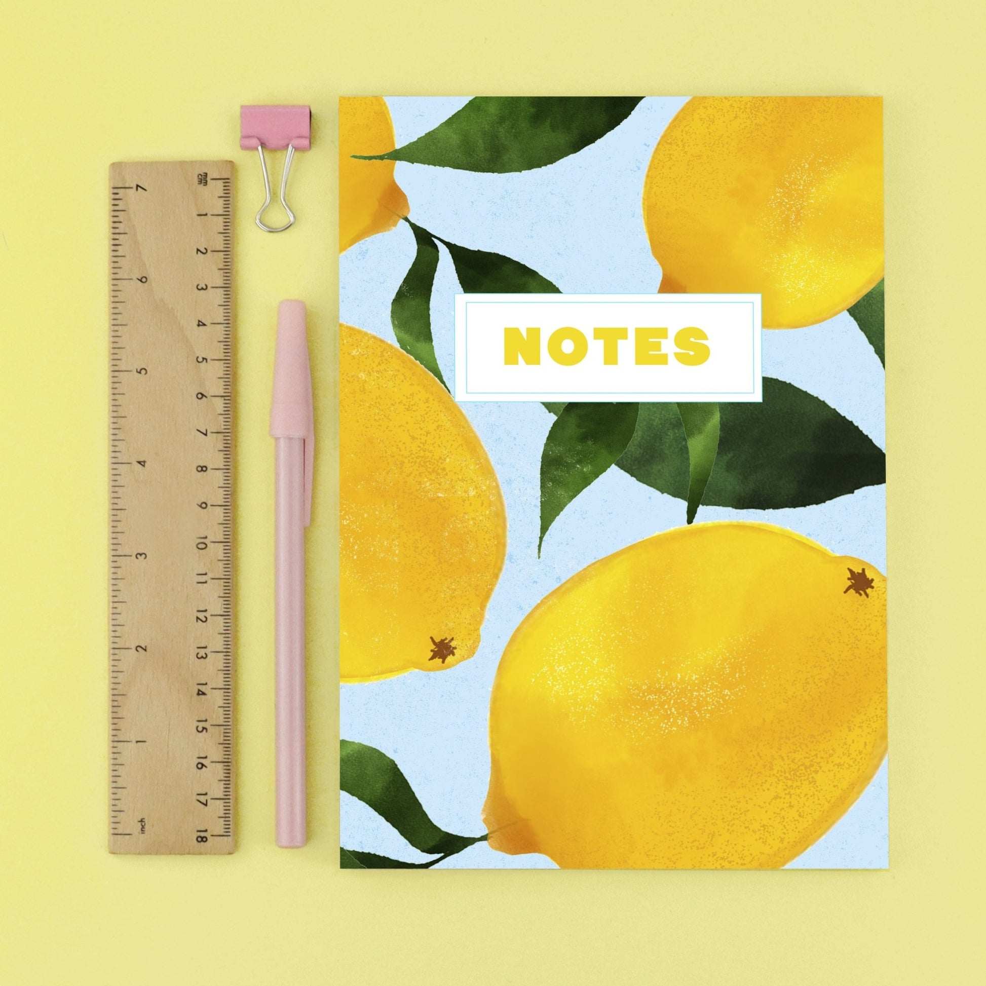 Lemon Plain Page Notebook - Fawn and Thistle