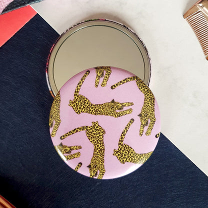 Leopard Print Pocket Mirror - Fawn and Thistle
