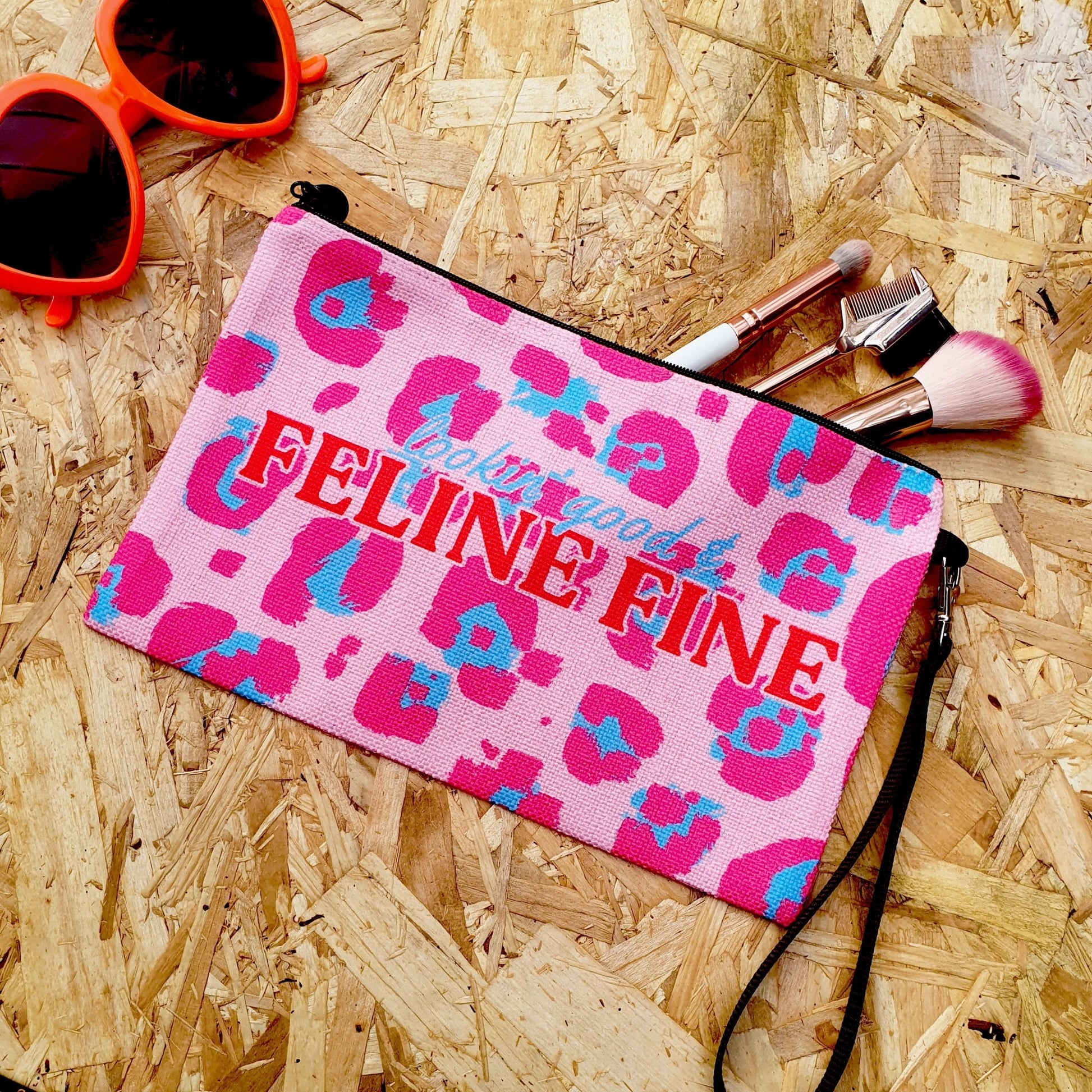 'Looking Good & Feline Fine' Make Up Pouch - Fawn and Thistle