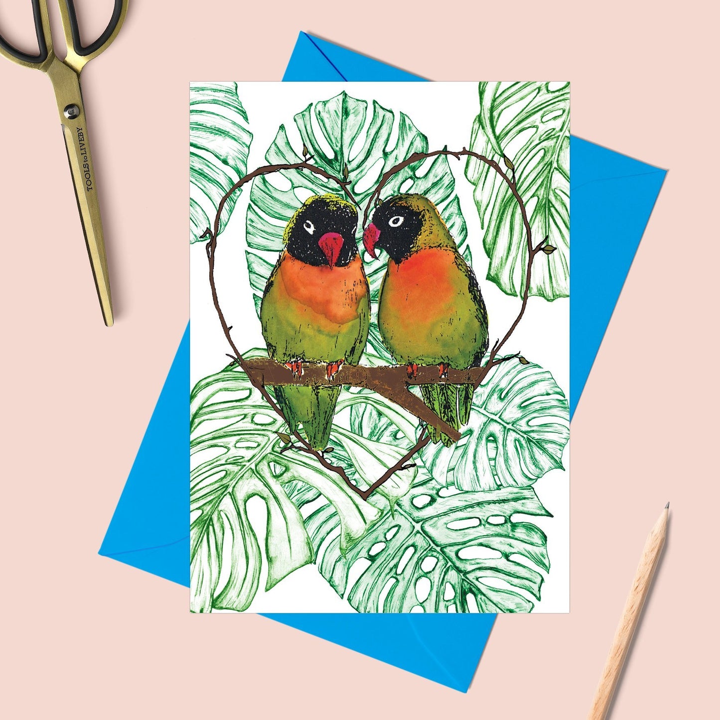 Love Birds Greeting Card - Fawn and Thistle