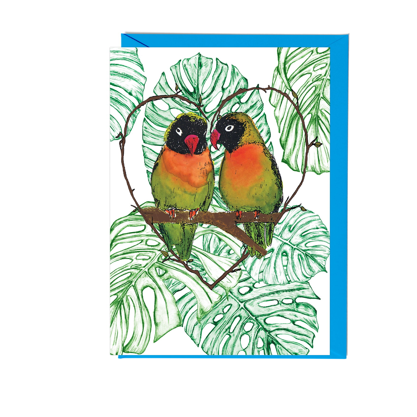 Love Birds Greeting Card - Fawn and Thistle