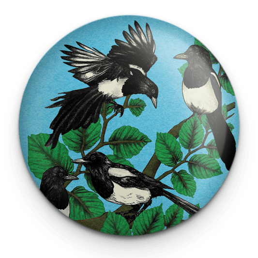 Magpies Pocket Mirror - Fawn and Thistle