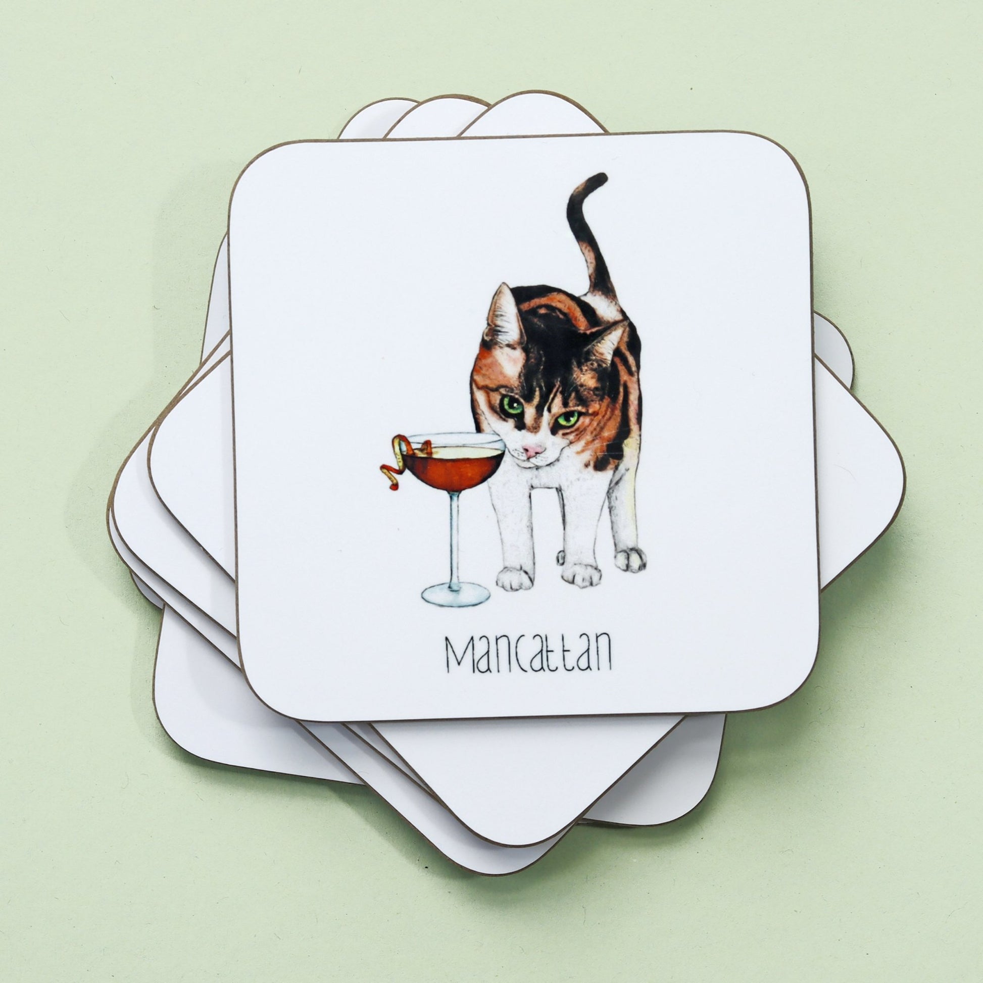 Mancattan Drinks Coaster - Fawn and Thistle
