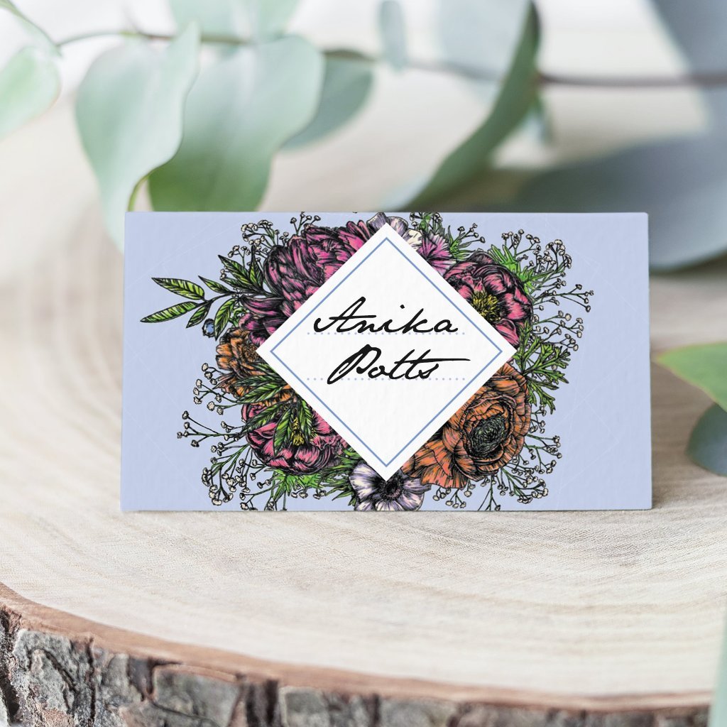 Meadow Bright Floral Wedding Place Cards Pack 10 - Fawn and Thistle