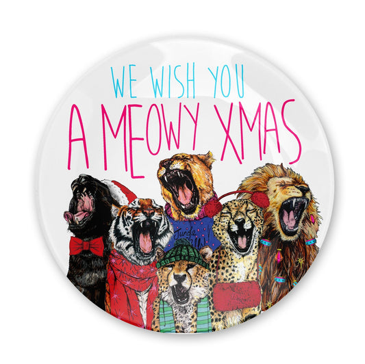 Meowy Christmas Caroling Cats Plate - Fawn and Thistle