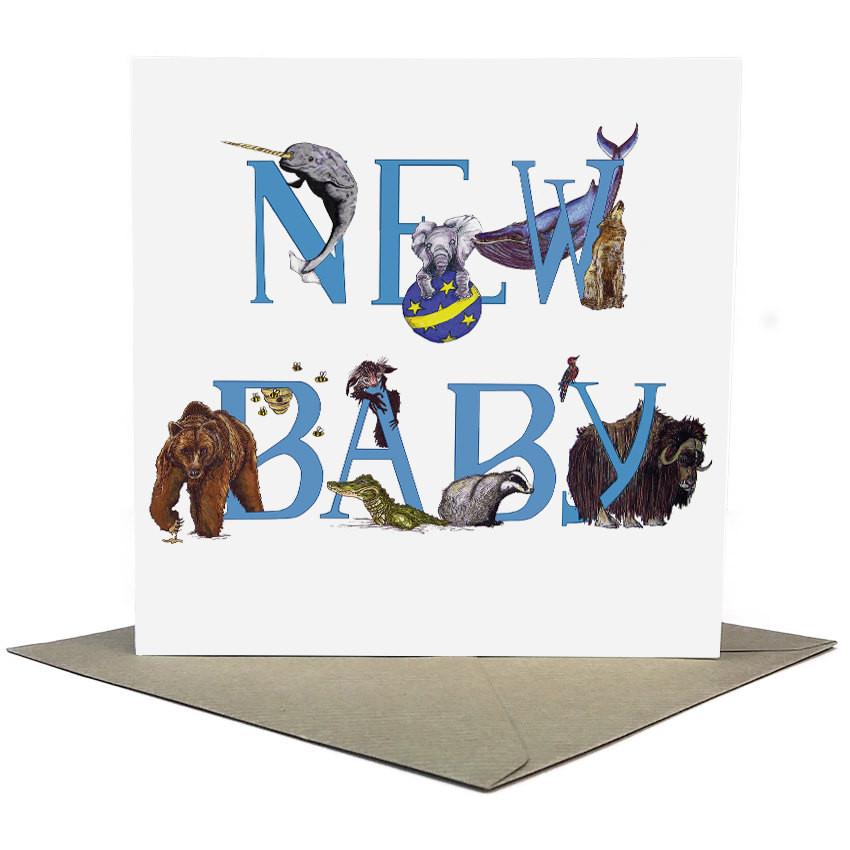 New Baby Boy ABC Greeting Card - Fawn and Thistle