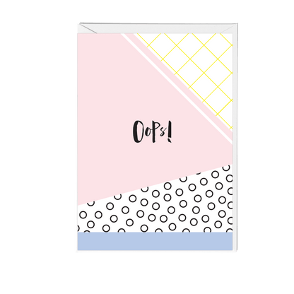 Oops Memphis Greeting Card - Fawn and Thistle