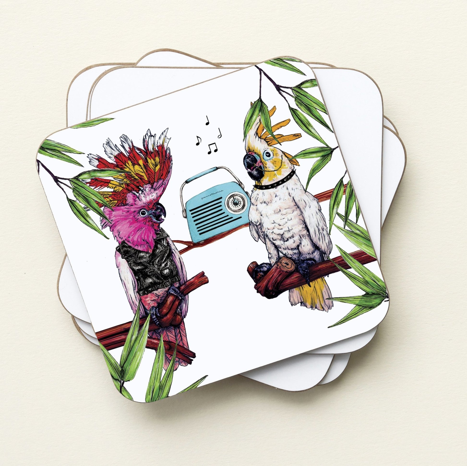Party Animals Drinks Coaster Set - Fawn and Thistle