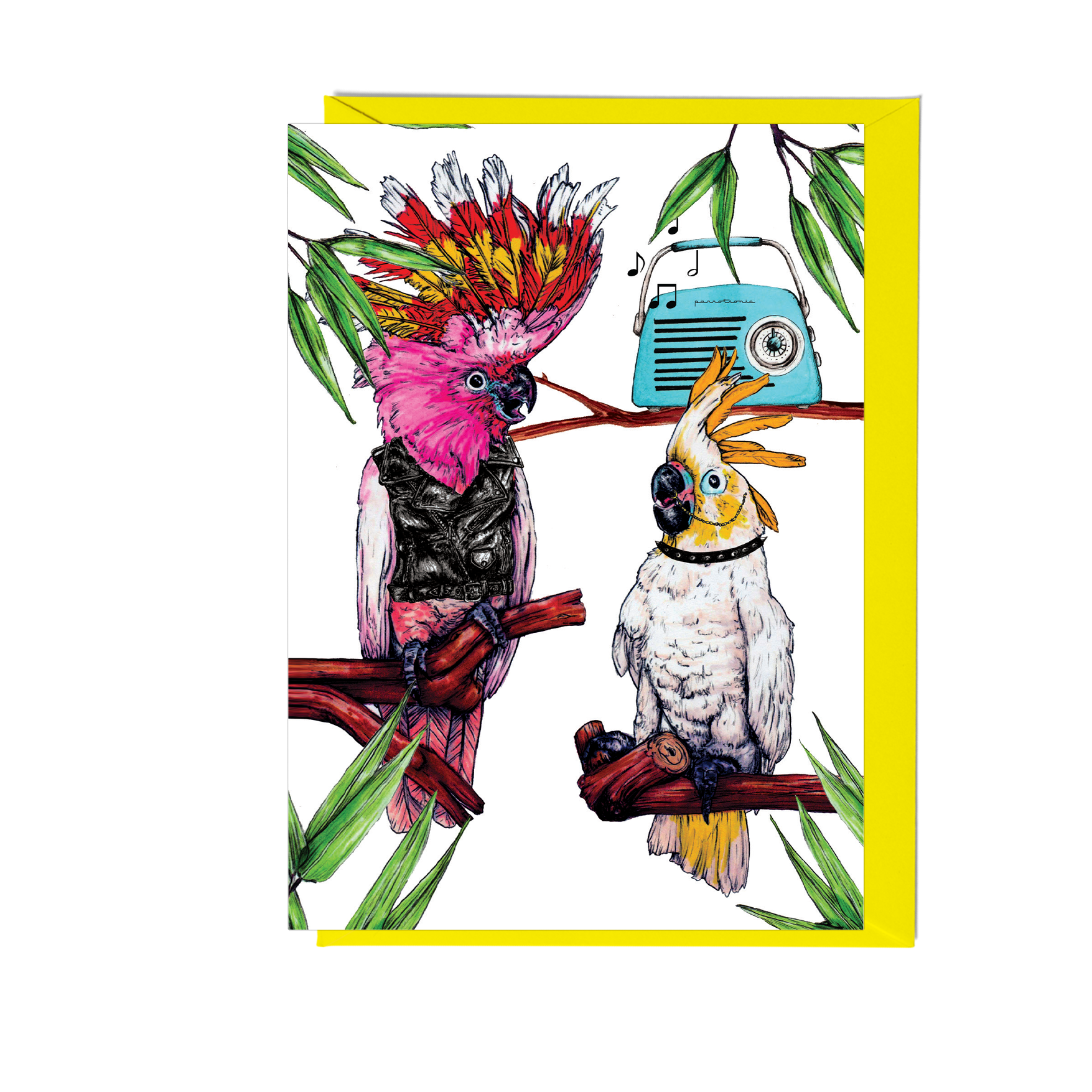 Party Cockatoos Greetings Card - Fawn and Thistle