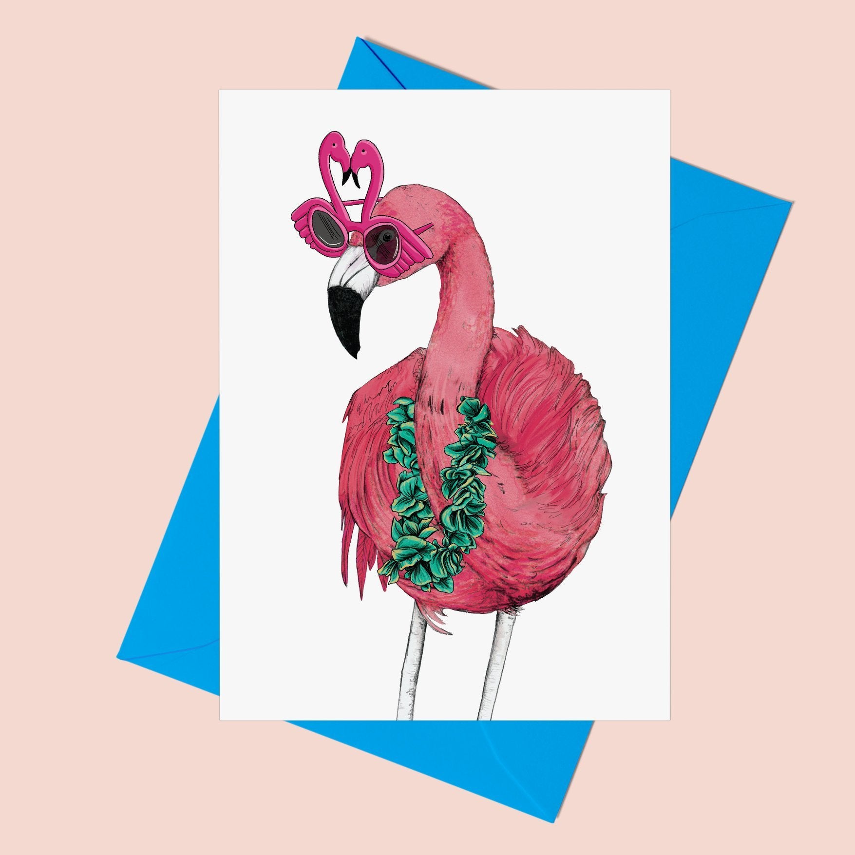 Party Flamingo Greeting Card - Fawn and Thistle