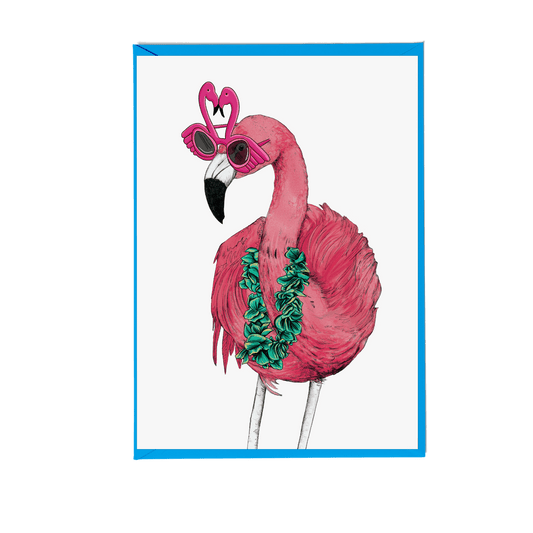 Party Flamingo Greeting Card - Fawn and Thistle