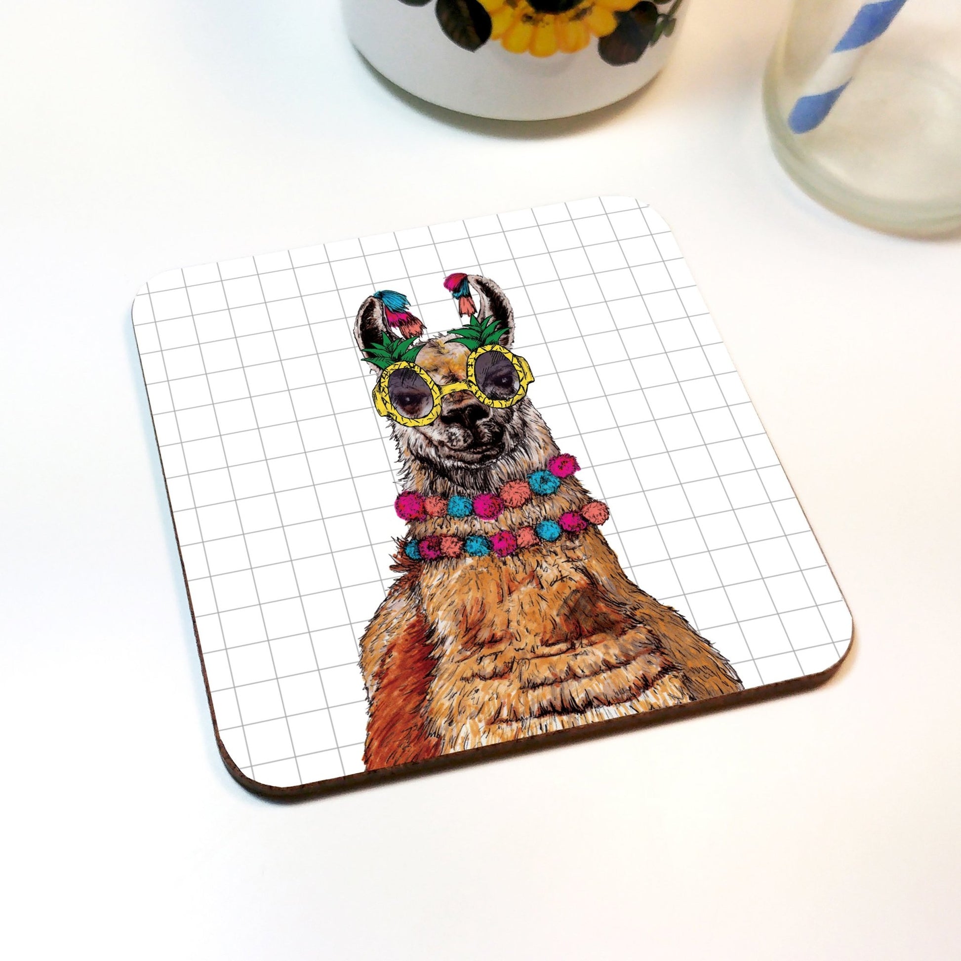 Party Llama Drinks Coaster - Fawn and Thistle