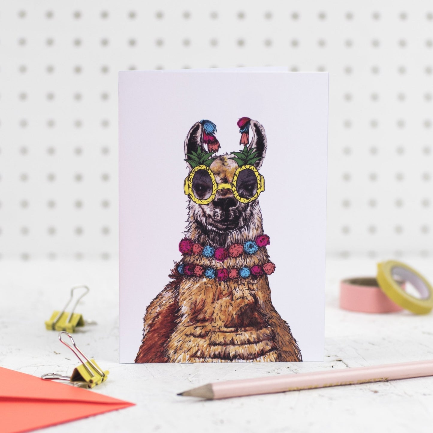 Party Llama Greetings Card - Fawn and Thistle