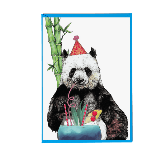 Party Panda Greeting Card - Fawn and Thistle
