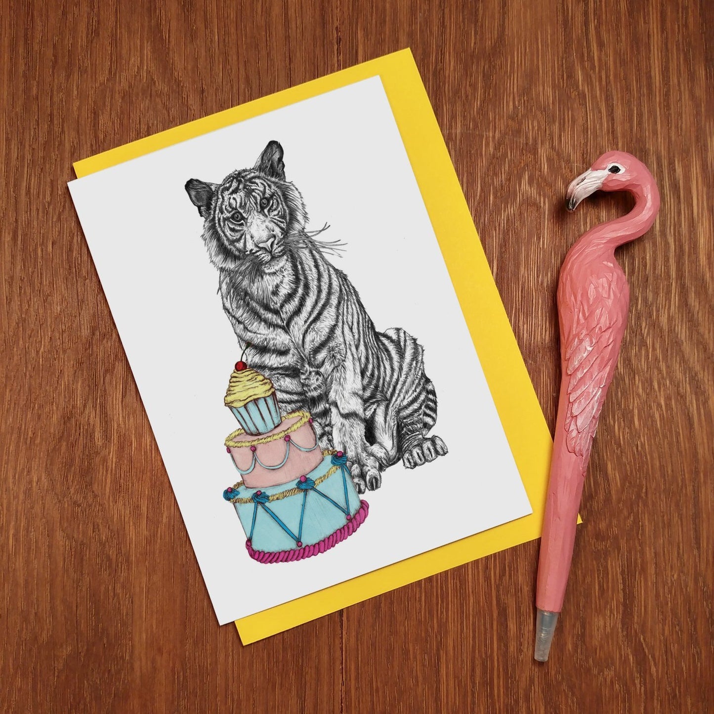 Party Tiger Greeting Card - Fawn and Thistle