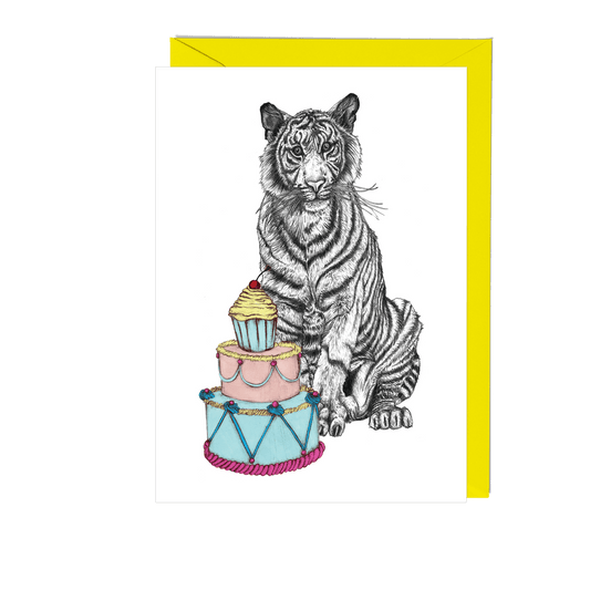 Party Tiger Greeting Card - Fawn and Thistle