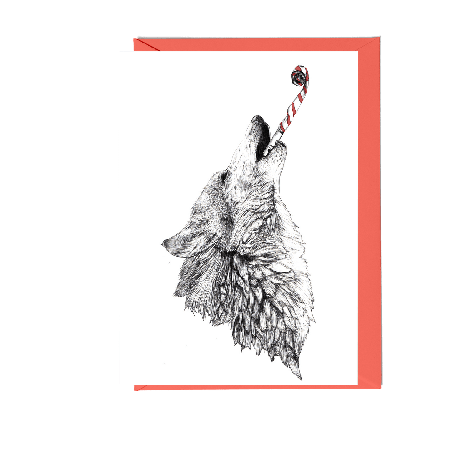 Party Wolf Greeting Card - Fawn and Thistle