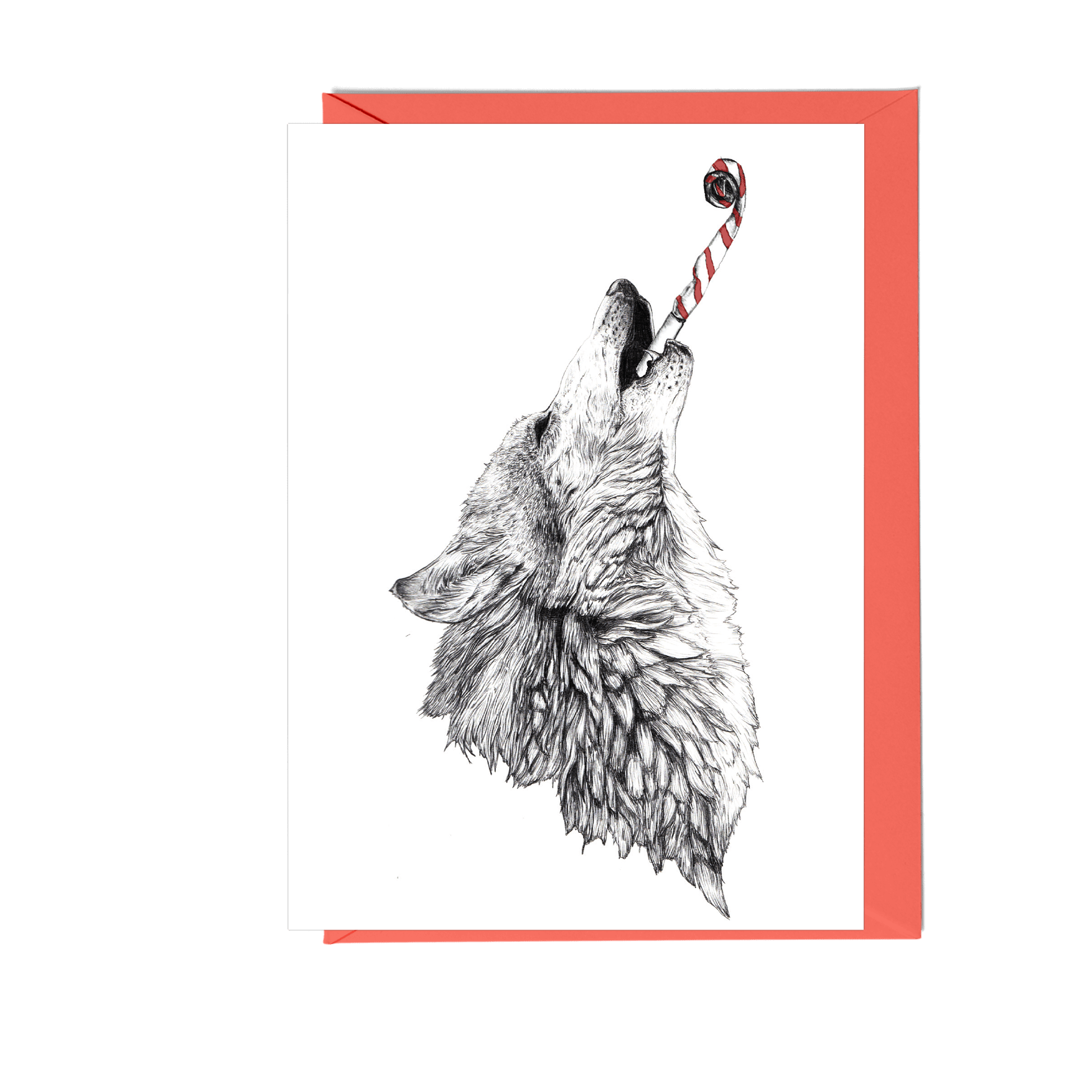 Party Wolf Greeting Card - Fawn and Thistle