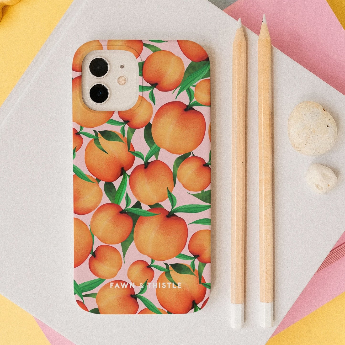 Peach Pattern Phone Case - Fawn and Thistle