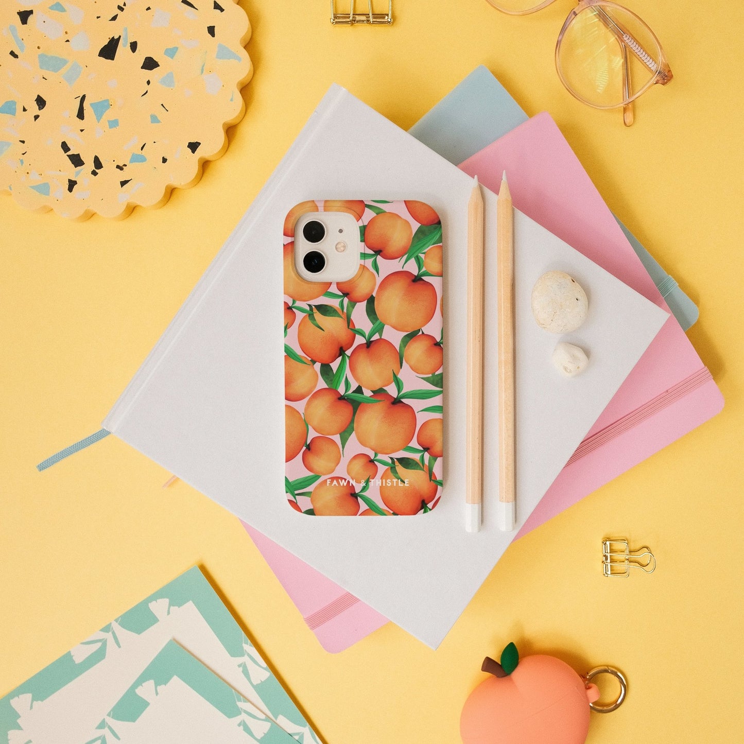 Peach Pattern Phone Case - Fawn and Thistle