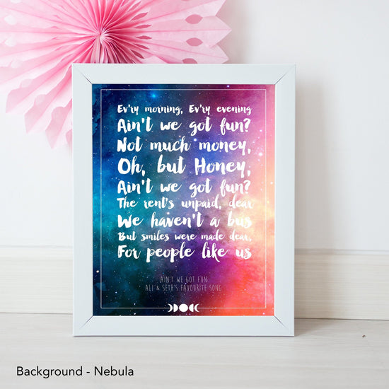 Personalised Favourite Song Lyrics Or Quote Print personalised-favourite-song-lyrics-or-quote-print