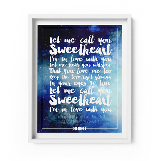 Personalised Favourite Song Lyrics Or Quote Print - Fawn and Thistle