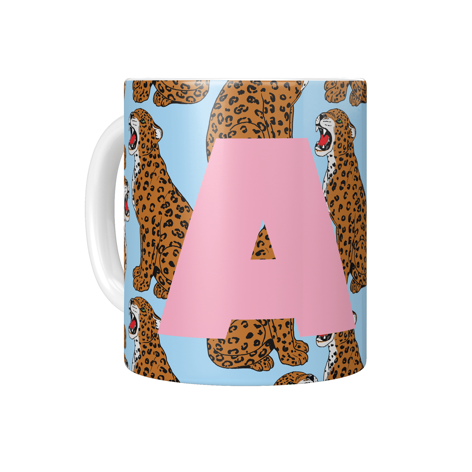 Personalised Initial Leopard Print Mug - Fawn and Thistle