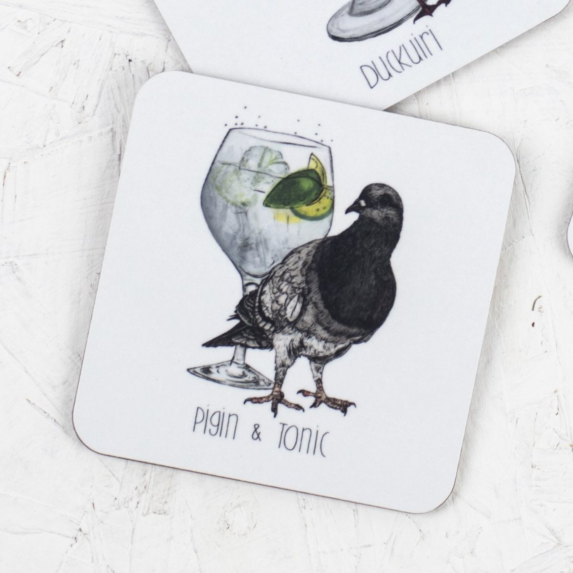 Pigin & Tonic Drinks Coaster - Fawn and Thistle