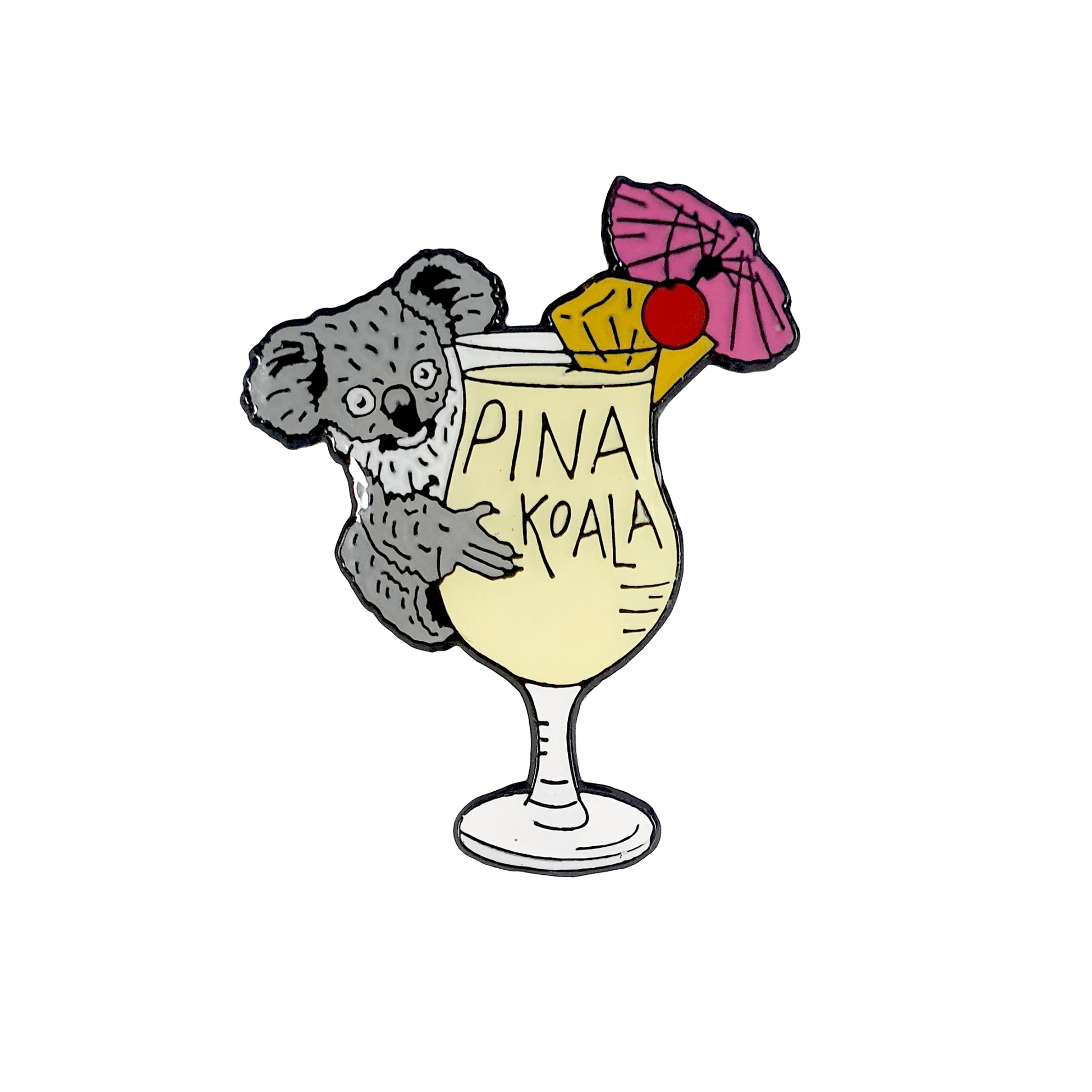 Pina Koala Cocktail Enamel Pin - Fawn and Thistle