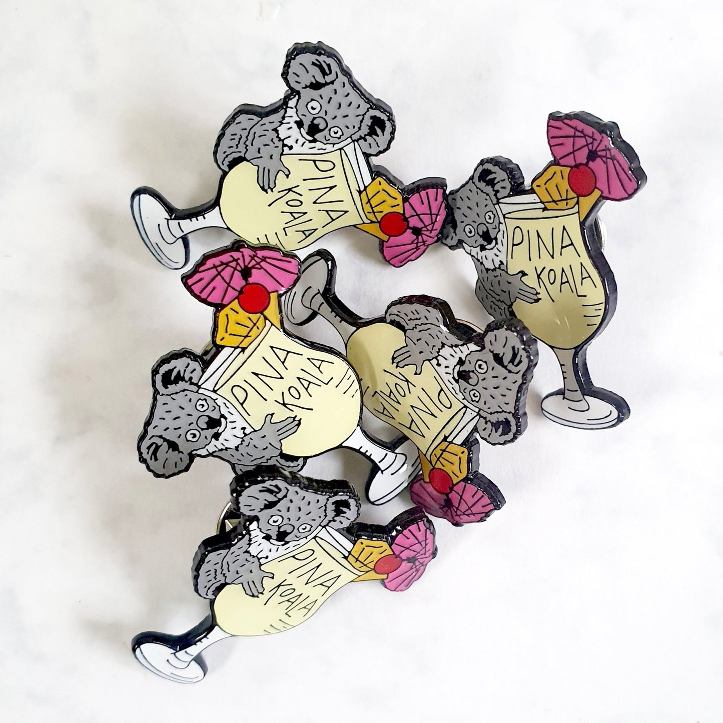 Pina Koala Cocktail Enamel Pin - Fawn and Thistle