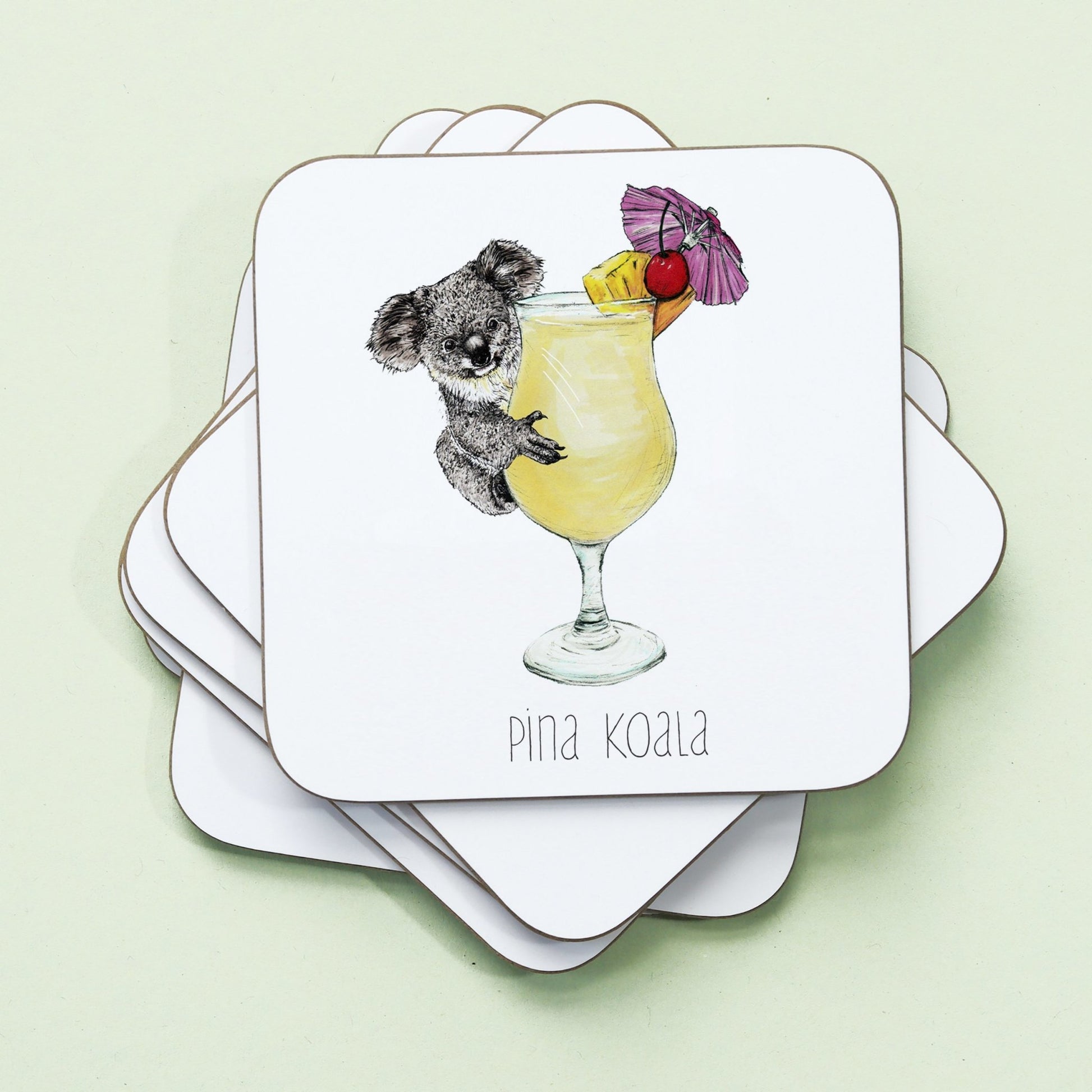 Pina Koala Drinks Coaster - Fawn and Thistle