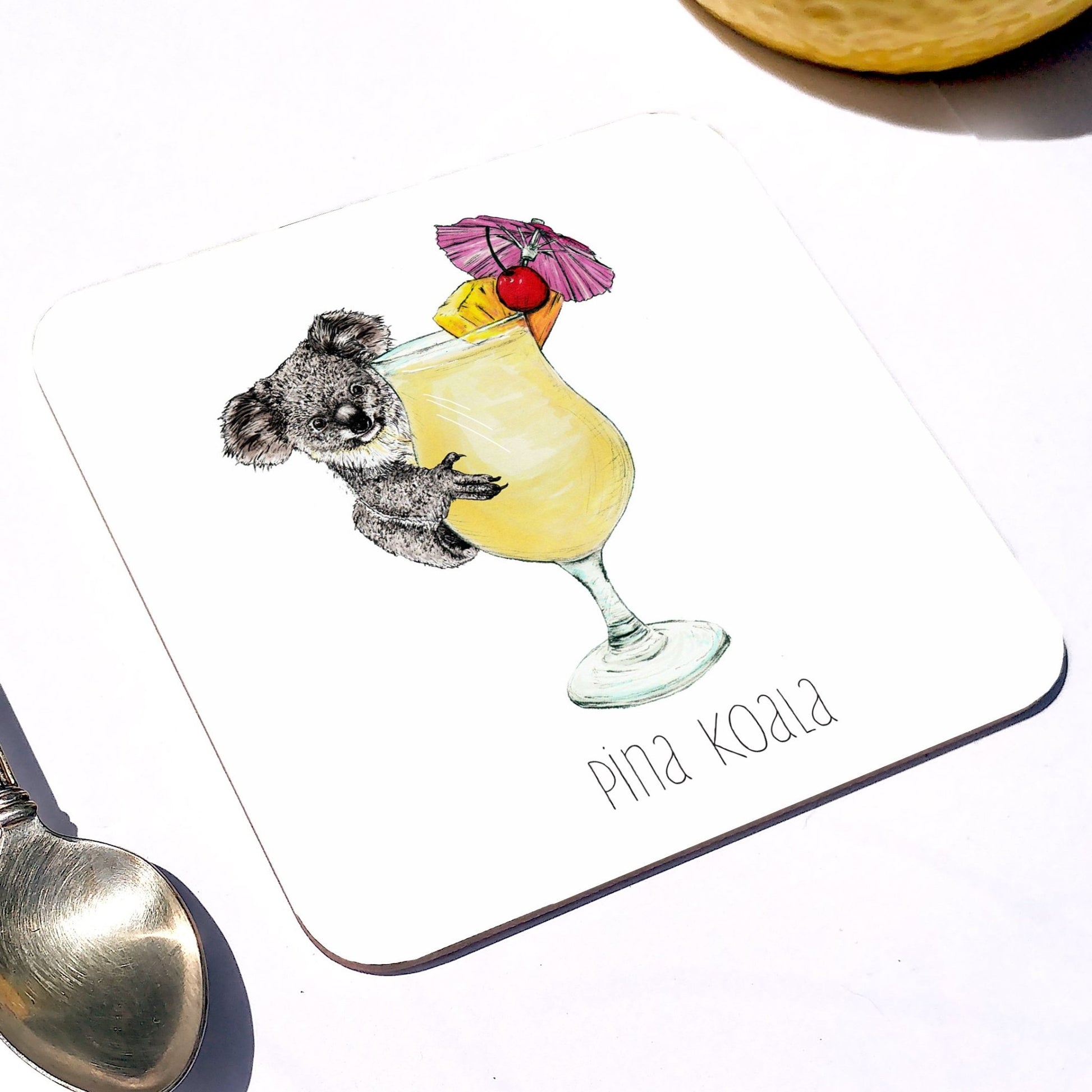 Pina Koala Drinks Coaster - Fawn and Thistle