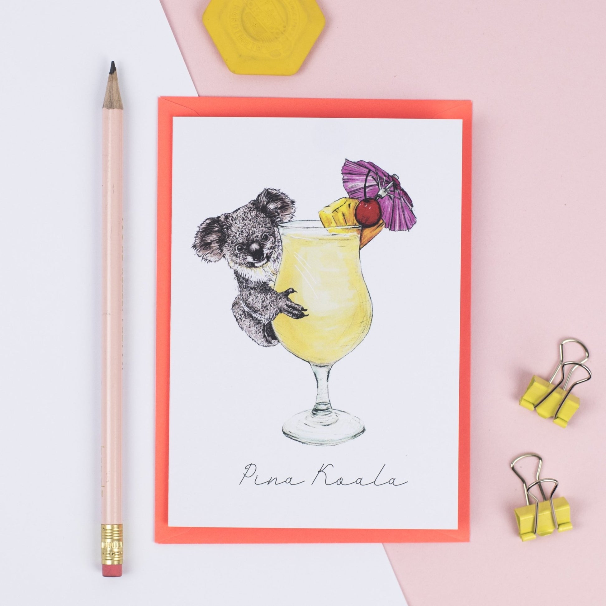 Pina Koala Greeting Card - Fawn and Thistle