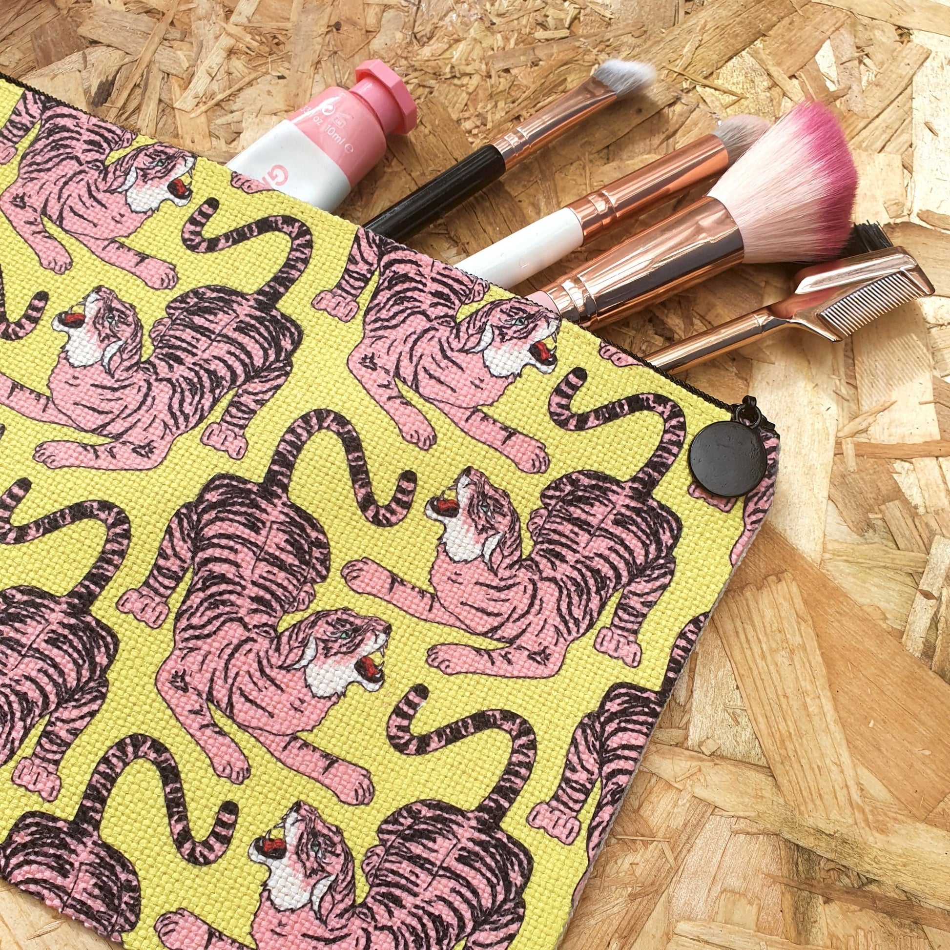Pink Tiger Make Up Pouch - Fawn and Thistle