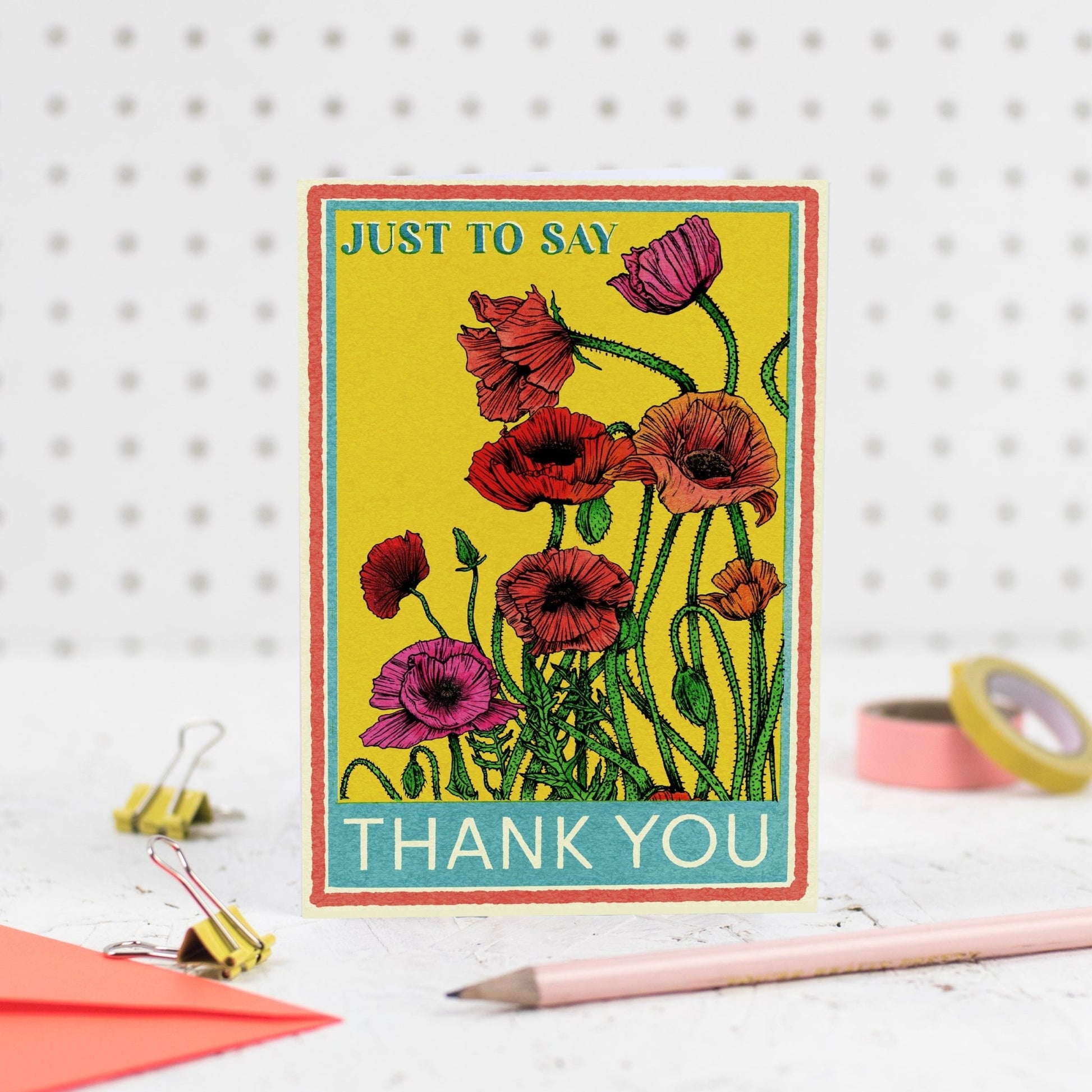 Poppies Thank You Card - Fawn and Thistle