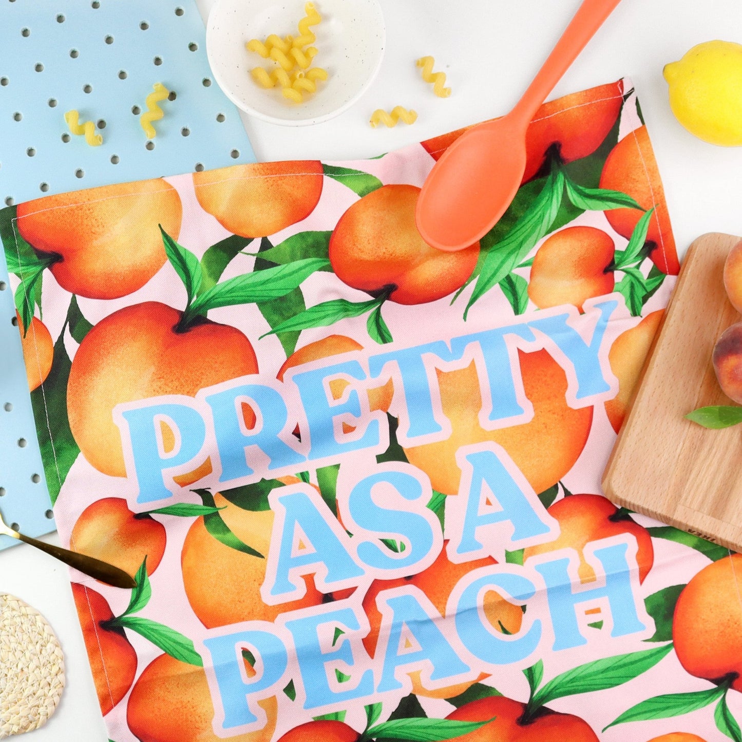 Pretty As A Peach Tea Towel - Fawn and Thistle