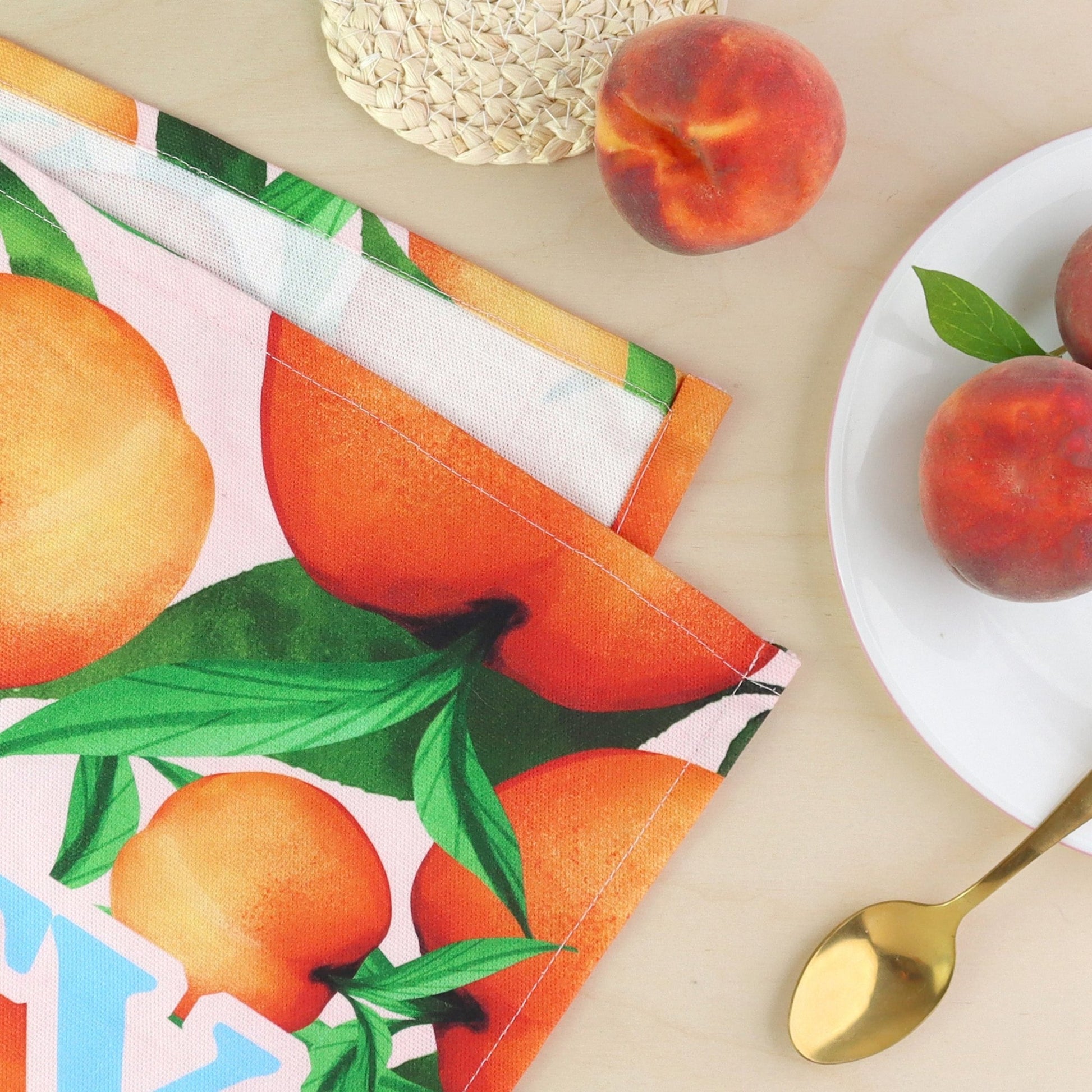 Pretty As A Peach Tea Towel - Fawn and Thistle