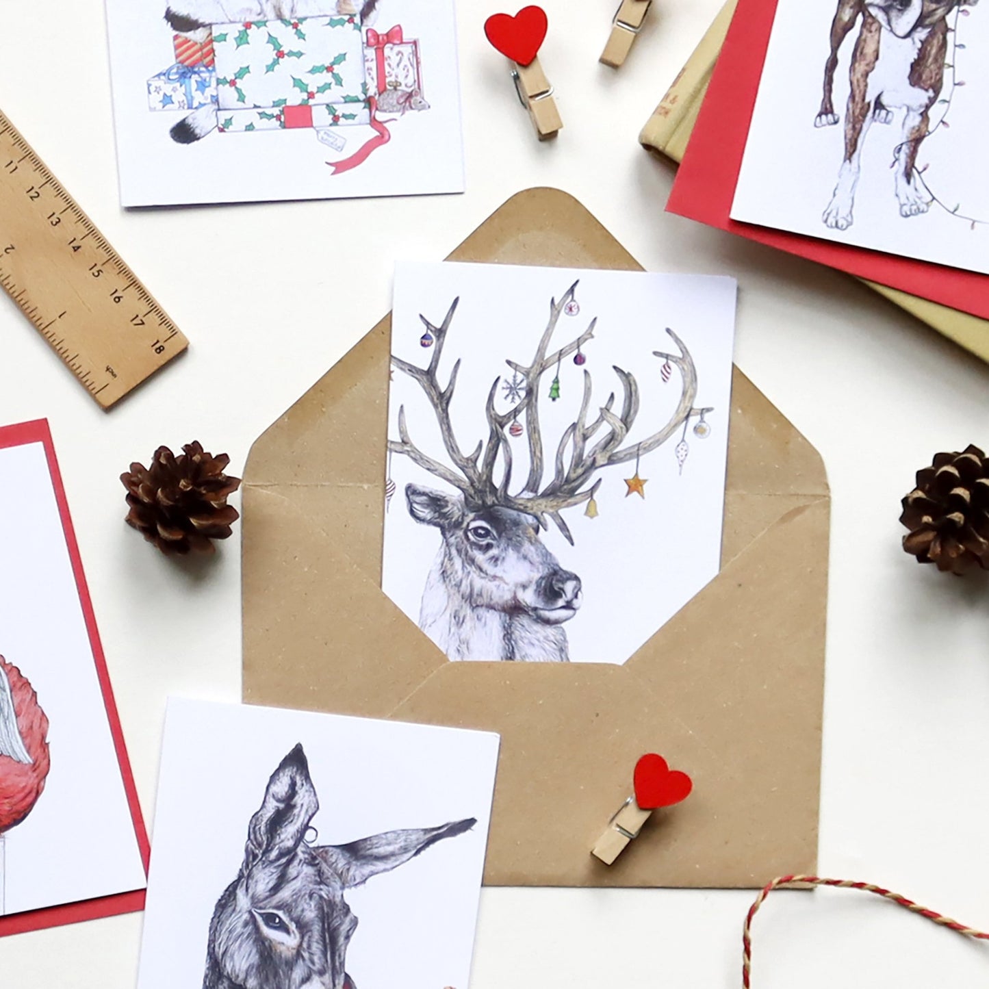 Santa's Helpers Christmas Card Pack - Fawn and Thistle