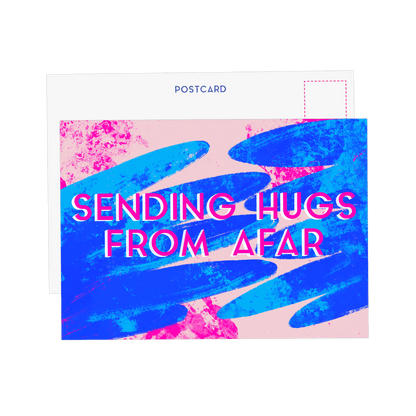 Sending Hugs Postcard - Fawn and Thistle